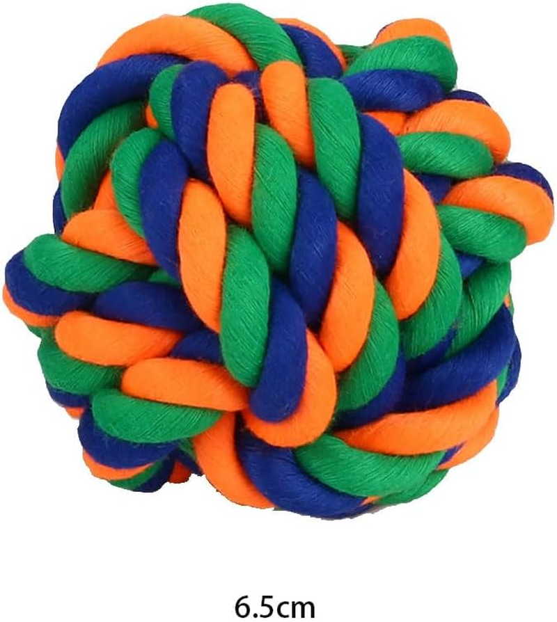 THJOPOKEEL 6 Pack Multipurpose Interactive Toy Colorful Teeth Cleaning Sturdy Pet Chewing Toy Rope Knot, Large Dog Chew Toys for Aggressive Chewers, Puppy Teething Chew Toys image number 3