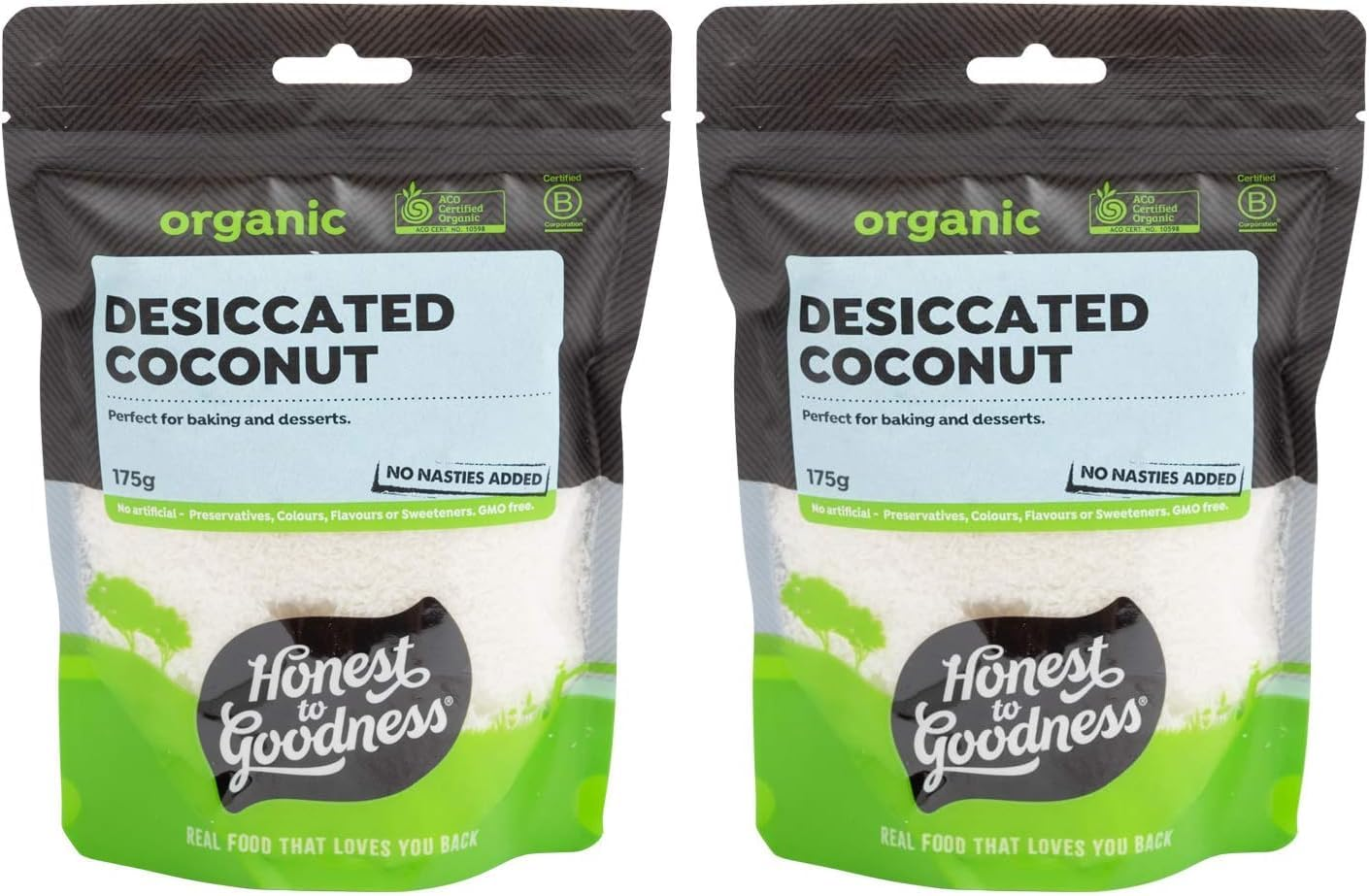 Honest to Goodness, Organic Coconut Desiccated Fine, 175 Grams - Dried and Grated to Preserve Its Distinctive Natural Coconut Flavor & Aroma. Enjoyed Raw or Lightly Toasted. image number 2