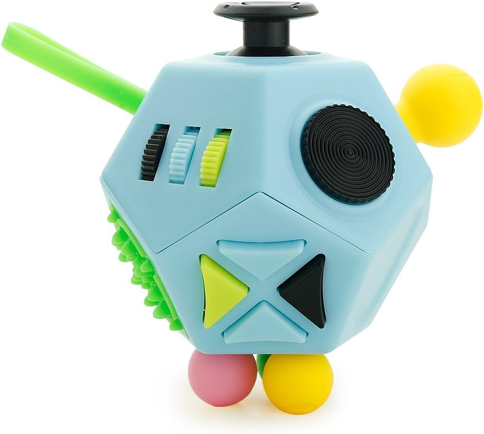 Fidget Toy 12 Sides Hand Dodecahedron Toys, Every Day Carry Fidgets Devices Relieves Stress and Anxiety Antidepression - for Children and Adult, Blue image number 6