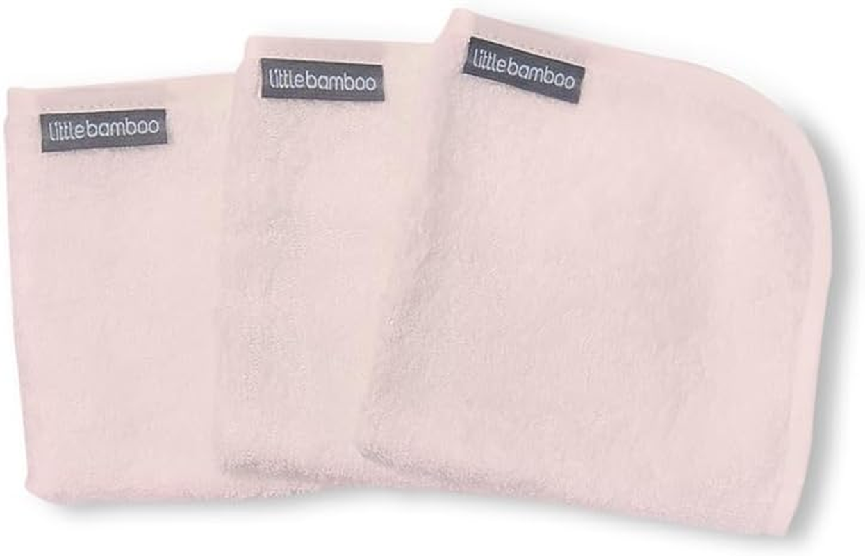 Little Bamboo Towelling Baby Washer Face Cloth, Natural (Pack of 3)