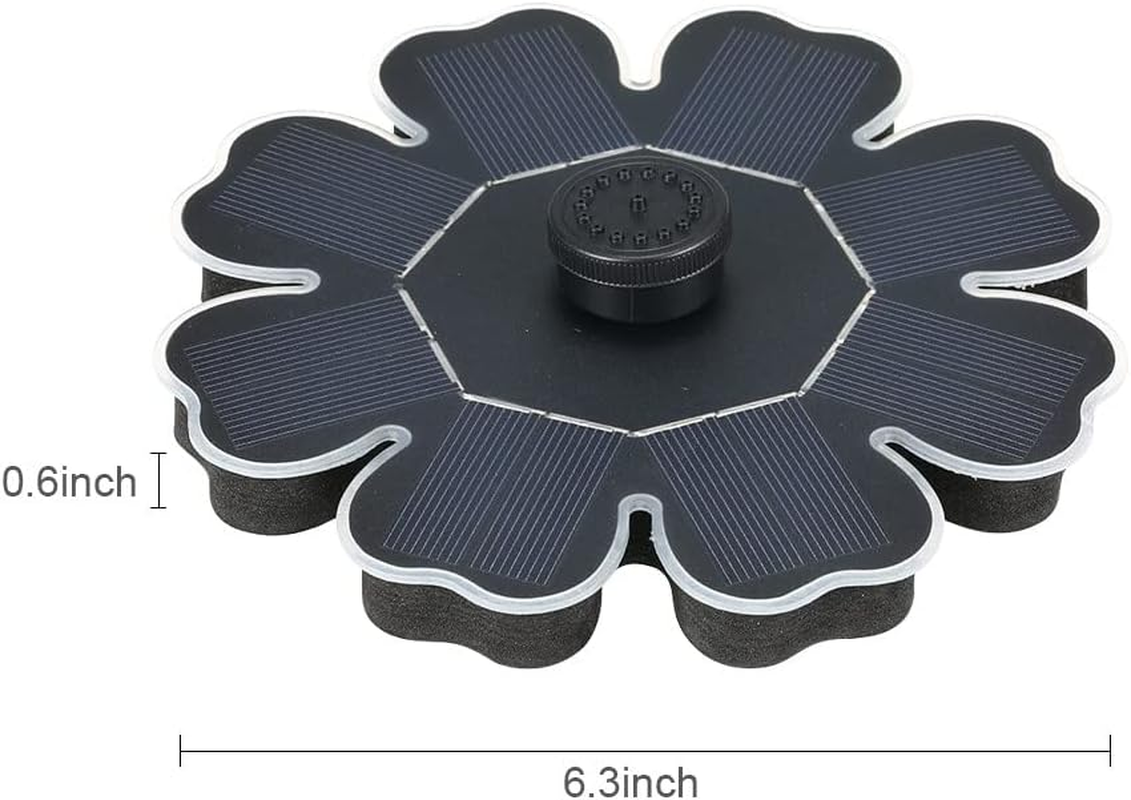 Solar Power Pump Rose Bird Bath Fountain Pump 2W Standing Floating Brushless Watering Submersible Pump for Outdoor Birdbath Garden Pond Pool image number 5