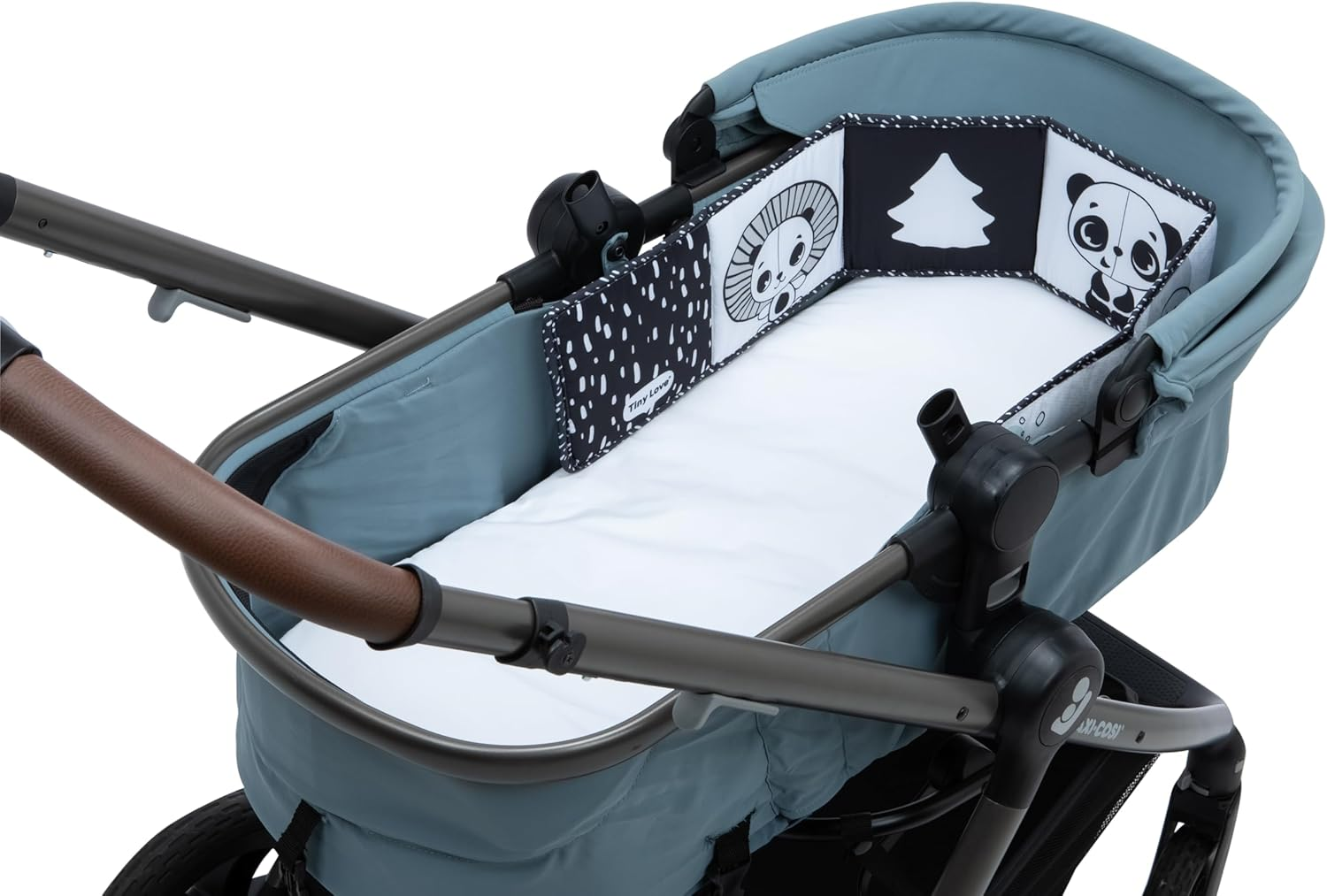 Tiny Love Double-Sided First Book, Black & White Decor Baby Activity Book with 7 Fun Activities , Dual Stage Development with Textures, Sounds, and Mirror, Enhances Cognition, Communication, and Motor Skills image number 1