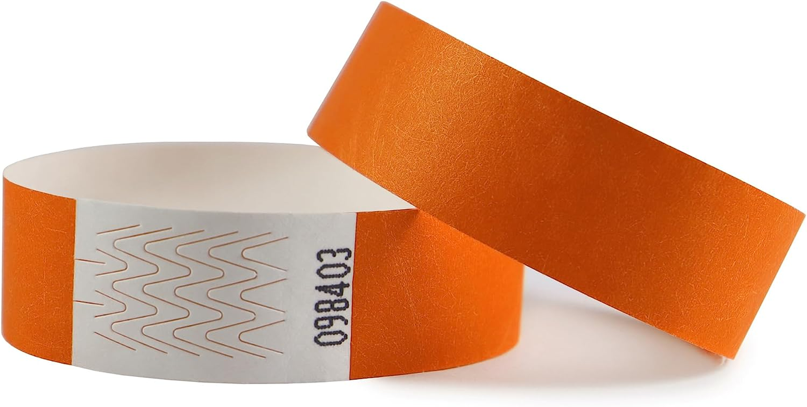 100 Orange Tyvek Wristbands 19Mm with Tape Closure Waterproof ID Bands Age Proof Security for Events image number 2