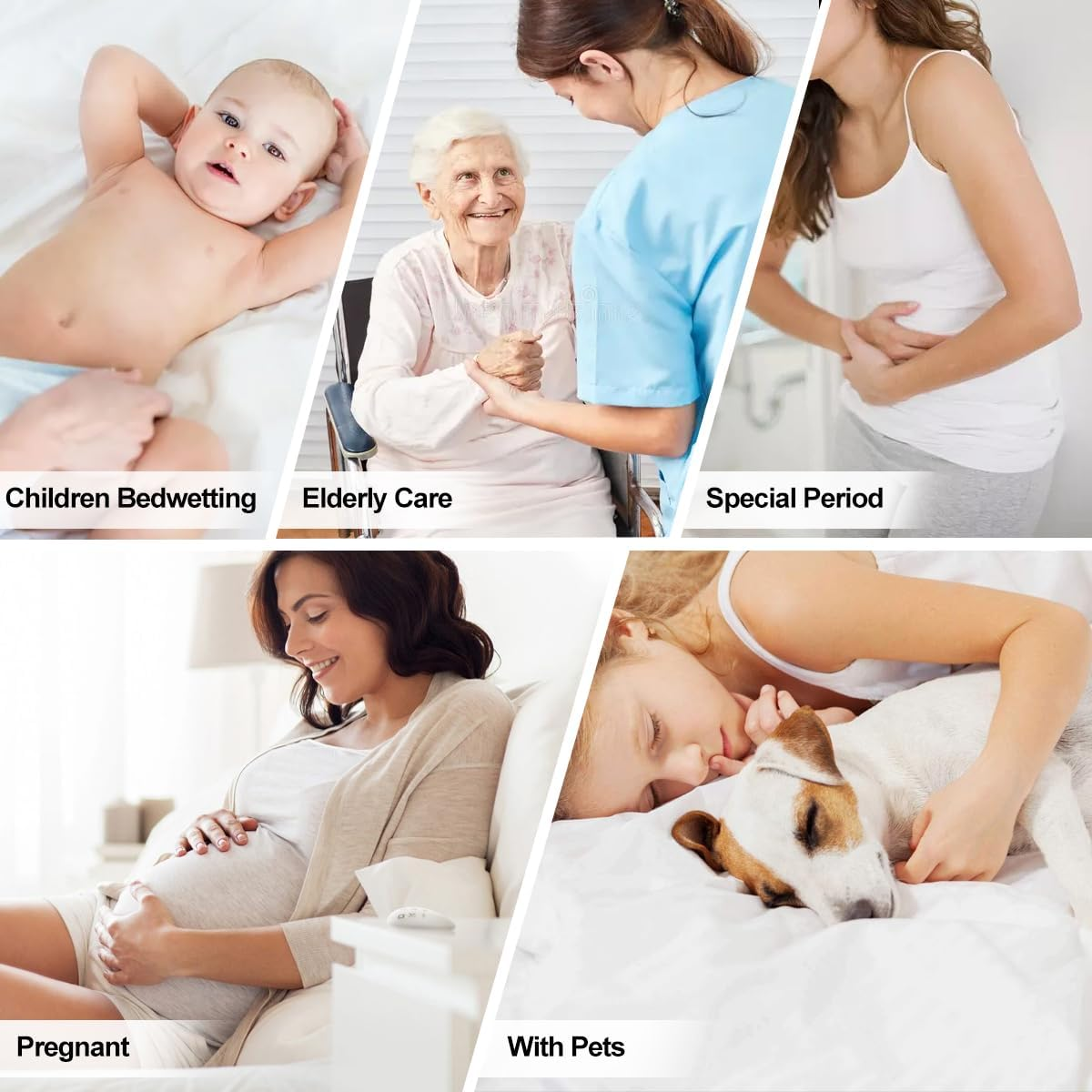 NTBED Waterproof Mattress Protector Cover King Size Blue Deep Pocket Polyester Bed Mattress Pad Cover Solid Color Fitted Sheet (Dark Blue, King) image number 4