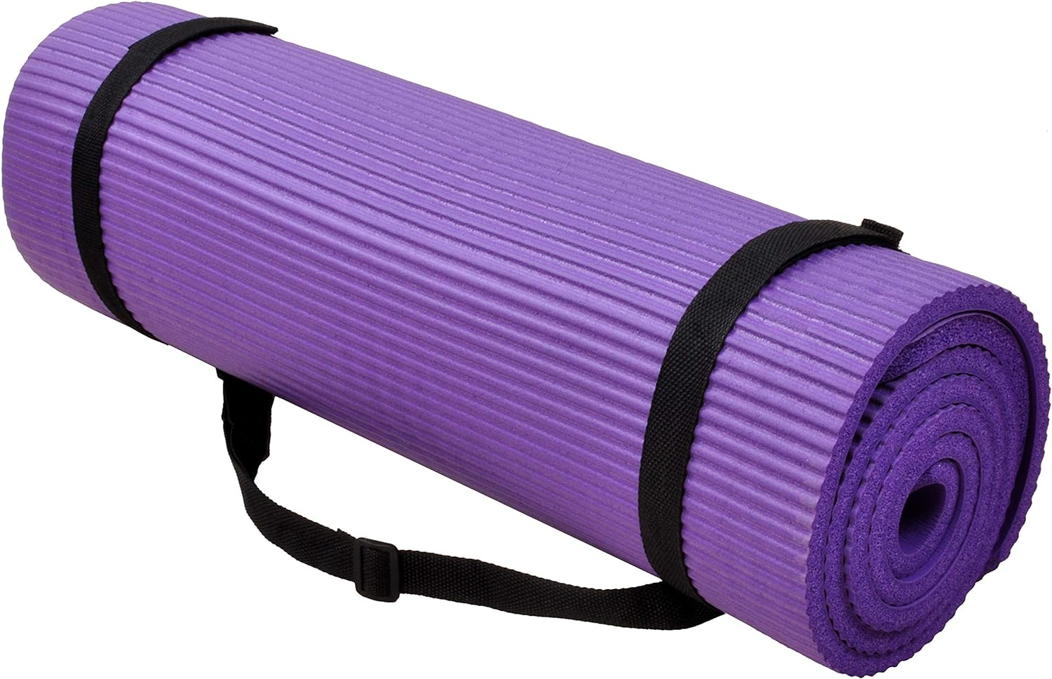 Signature Fitness All Purpose 1/2-Inch Extra Thick High Density Anti-Tear Exercise Yoga Mat and Knee Pad with Carrying Strap and Optional Yoga Blocks, Multiple image number 2