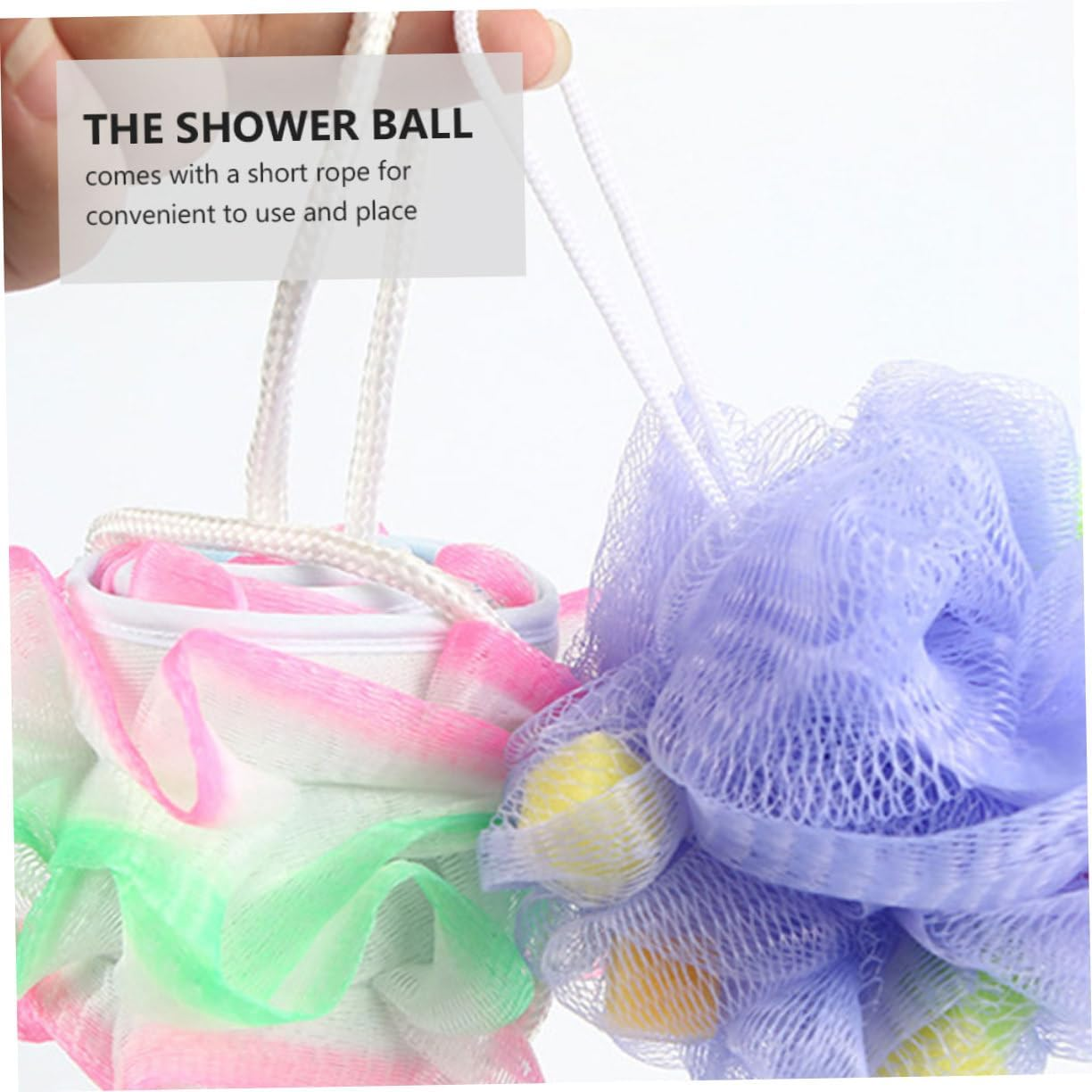 8Pcs Bath Ball Sponge Shower Sponge Ball Bubble Making Net for Bathing Shower Puff Large image number 3