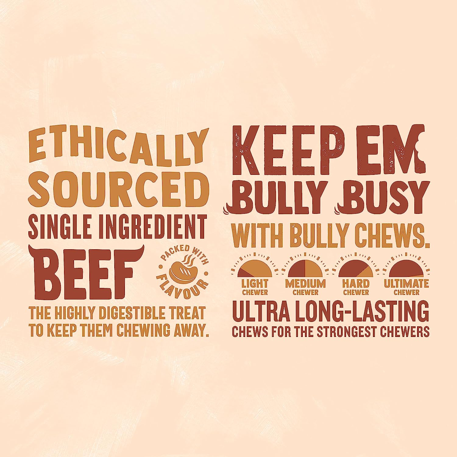 Large Bully Sticks 4 Pack, Grain Free Hypoallergenic Natural Dog Treat Chew, Beloved Boredom Busters image number 1