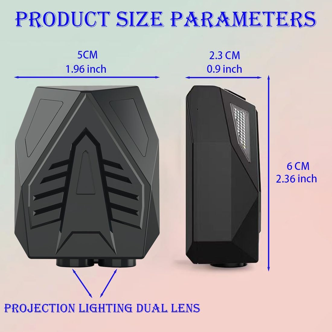 2 Pcs Car Door Projector Lights,Car Door Lights Logo Projector,Welcome Courtesy Ghost Shadow Lamp,Car Door Welcome Lights Fit for All Car Models(Blue) image number 3