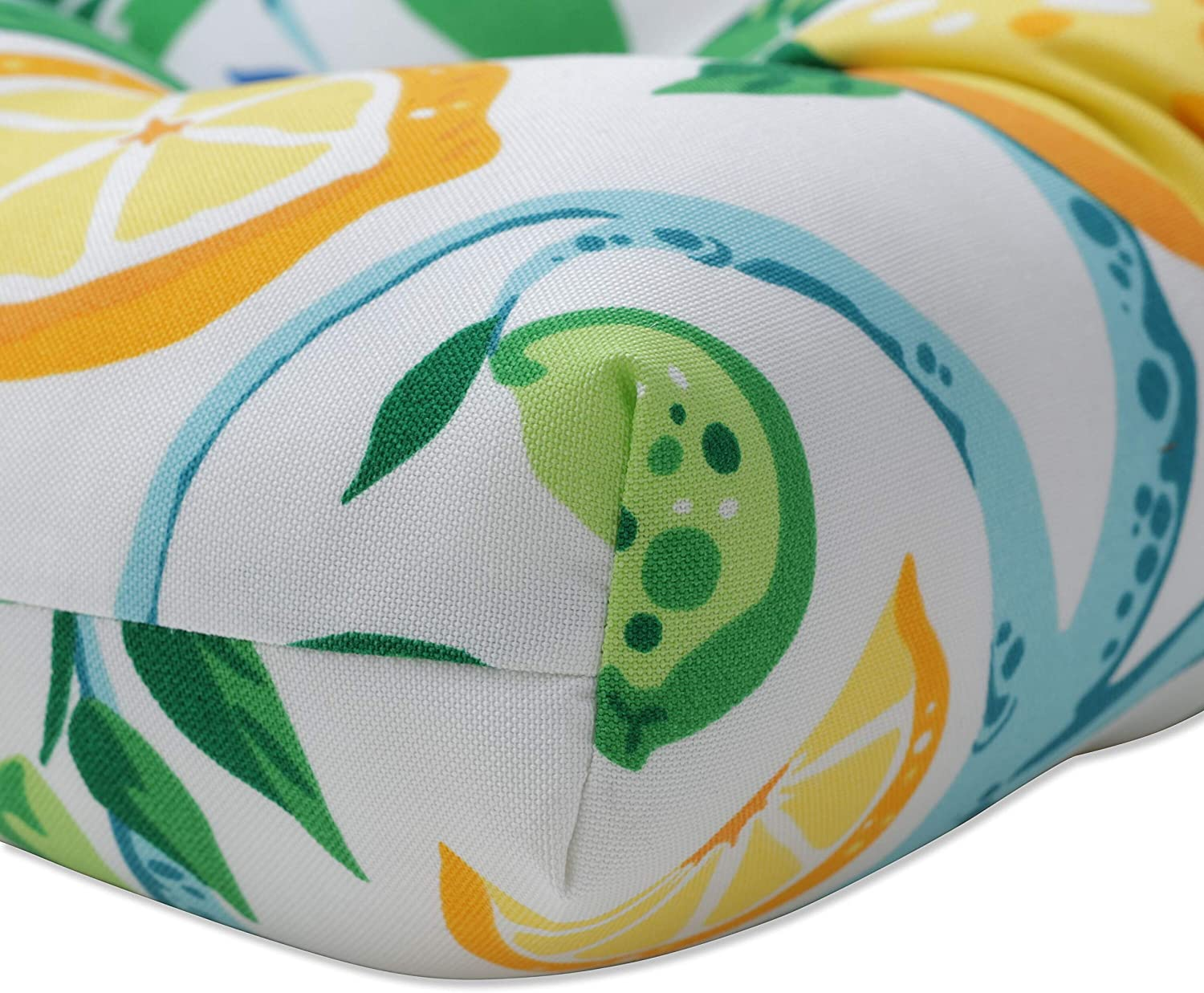 Pillow Perfect Outdoor/Indoor Lemon Tree Large Chair Pads, 17&rdquo; X 17.5&rdquo;, Yellow, 2 Count image number 3