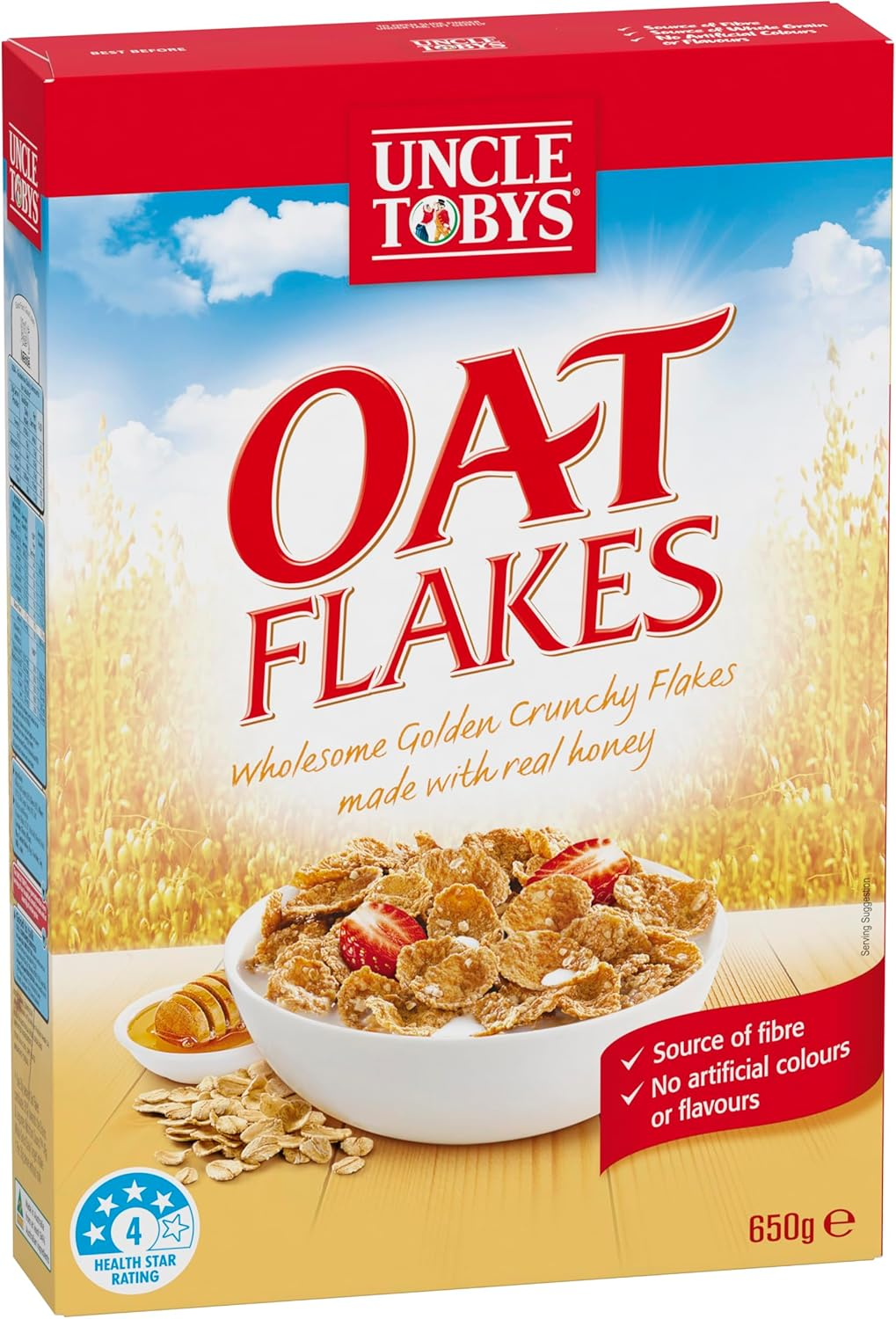 Uncle Tobys Oat Flakes Crunchy Flakes Breakfast Cereal 640 G image number 5