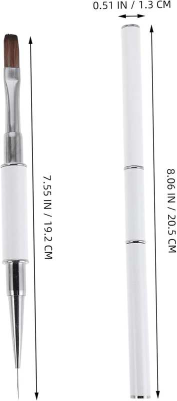 3Pcs Double Ended Nail Art Brushes Fine Detail Liner Pens for Precise Line Drawing and Gradient Effects Versatile Nail Brush Tools for Salon and Personal Manicure Designs image number 5