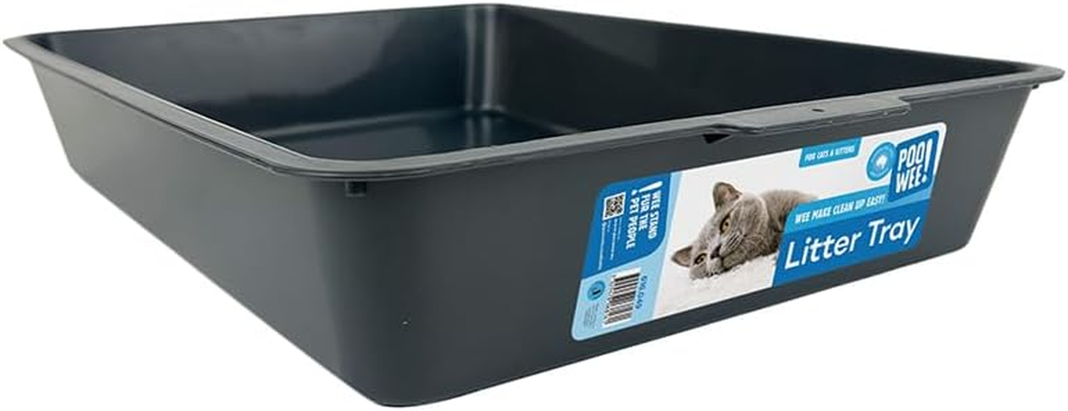 POOWEE! Plain Cat Litter Pan Large, 42X31X8Cm, Random Colour &ndash; Low-Sided Open Tray for Easy Access, Ideal for Kittens & Cats, Easy-Clean Plastic, Aussie Owned, Single Tray Included image number 5