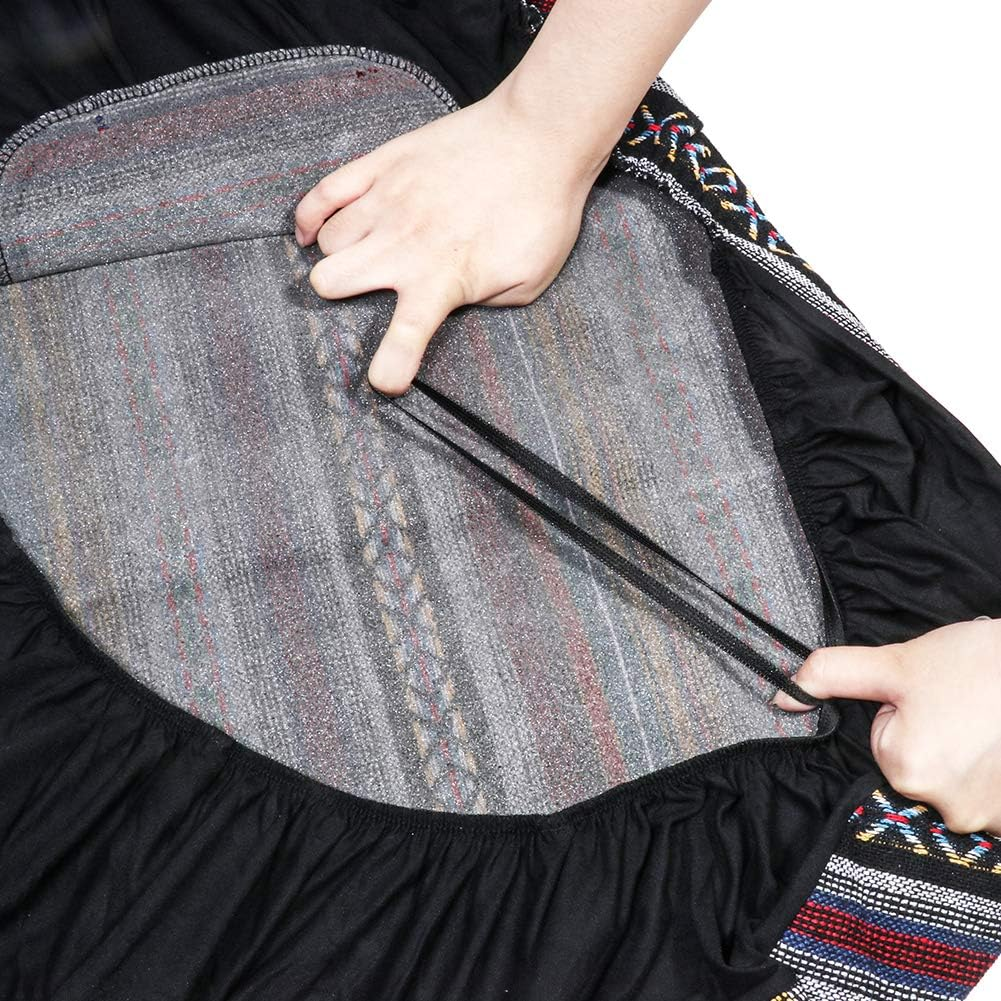 Car Seat Cover Baja Saddle Blanket 4PCS Front Striped Multicolor, Hippie Boho Seat Cover Universal Fit for Toyota, Honda, Nissan, Chevy, Rav4 Car Suvs Truck with Airbag Compatible image number 2