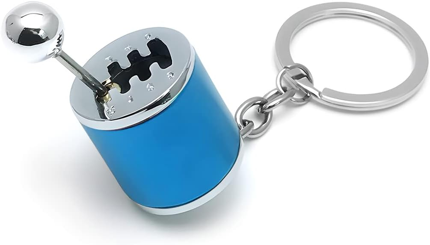 BELOMI Car Shifter Gear Keychain, 6 Speed Shifter Keyring Gadgets, Car Shift Lever Manual Transmission Gearbox Pendant Accessories (Multicolor)