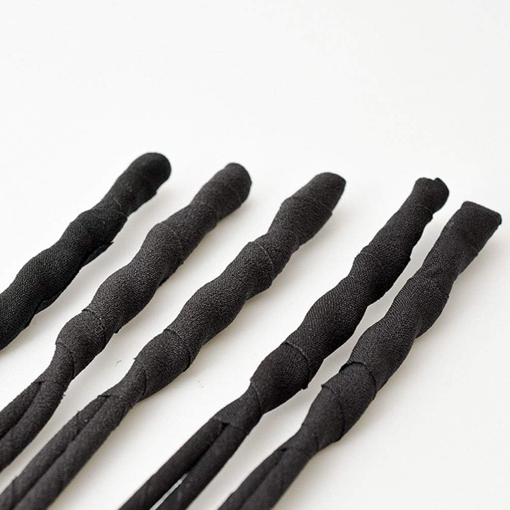 6 Pcs Simple Hair Donut Bun Maker Ponytail Bun Shaper Twist Hair Styling Tool for Women and Girls (Black, One Set) image number 1