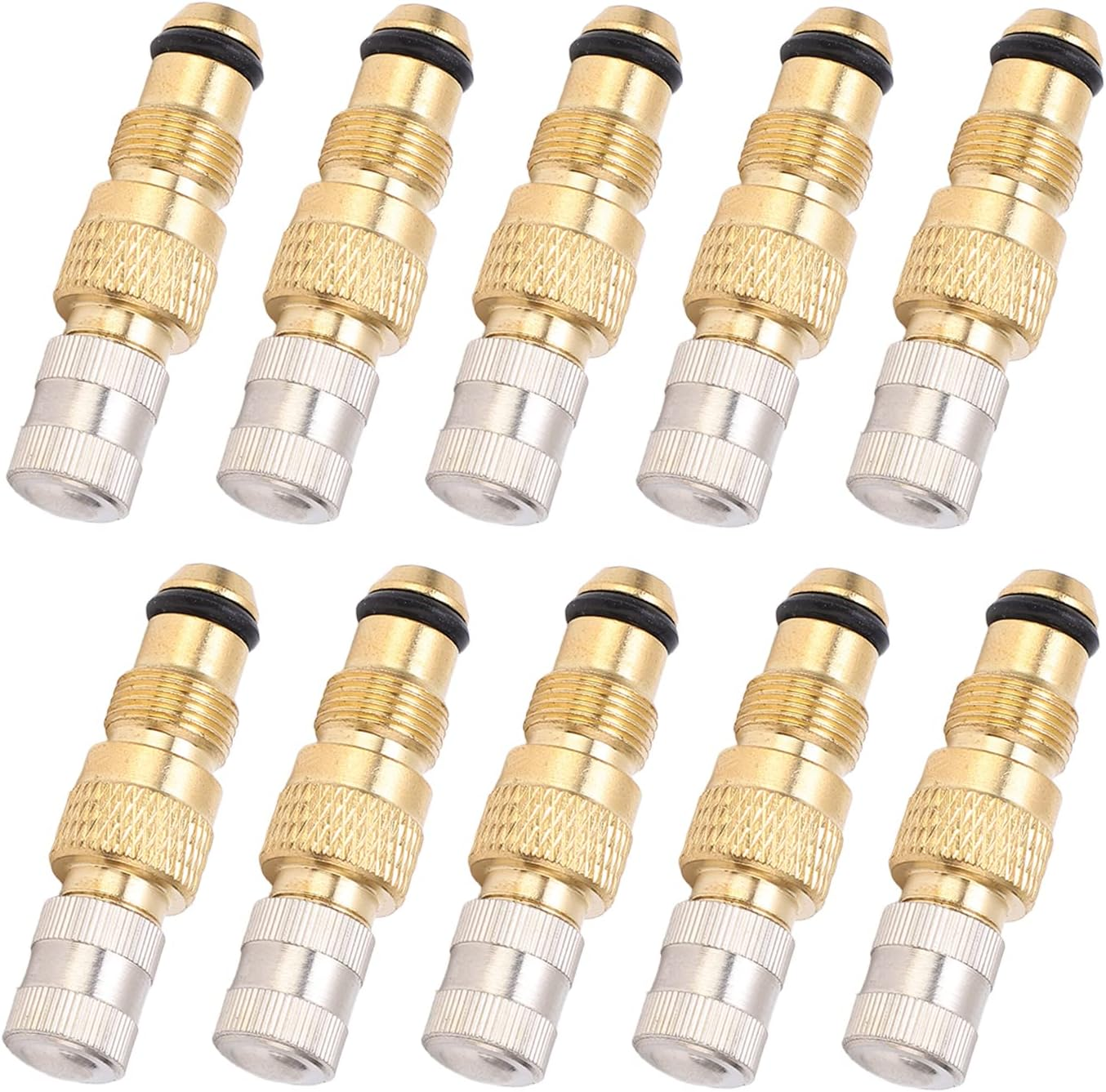 Tractor Air Liquid Valve, Brass Tire Valve Stems TR218A TR618A CH3 Core Housings Replacement (Pack of 10) image number 1