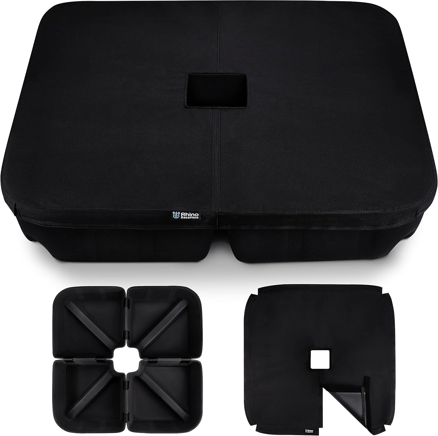 Rhino Basemate EVA Material - Patio Umbrella Base Weights up to 200 Lb. | for Cantilever Umbrella, Regular Umbrella, or Any Offset Umbrella Base | 4-Part, 900D Heavy-Duty, All-Weather image number 4