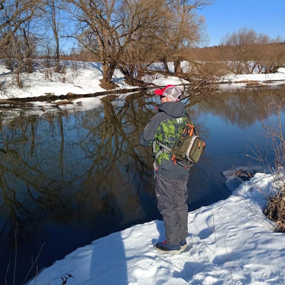 Raprance Fly Fishing Sling Bag Shoulder Bag Waist Packs Fishing Tackle Storage image number 1