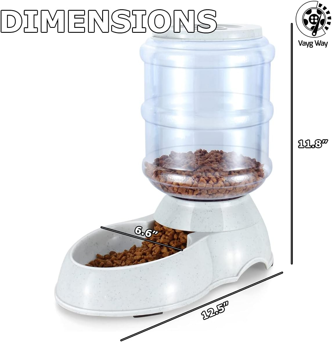 Vaygway Self Dispensing Pet Feeder &ndash; Automatic Gravity Dog Cat Feeder &ndash; Dry Food Dispenser Gravity Feeder &ndash; Automatic Pet Feeder Cat Feeder image number 2