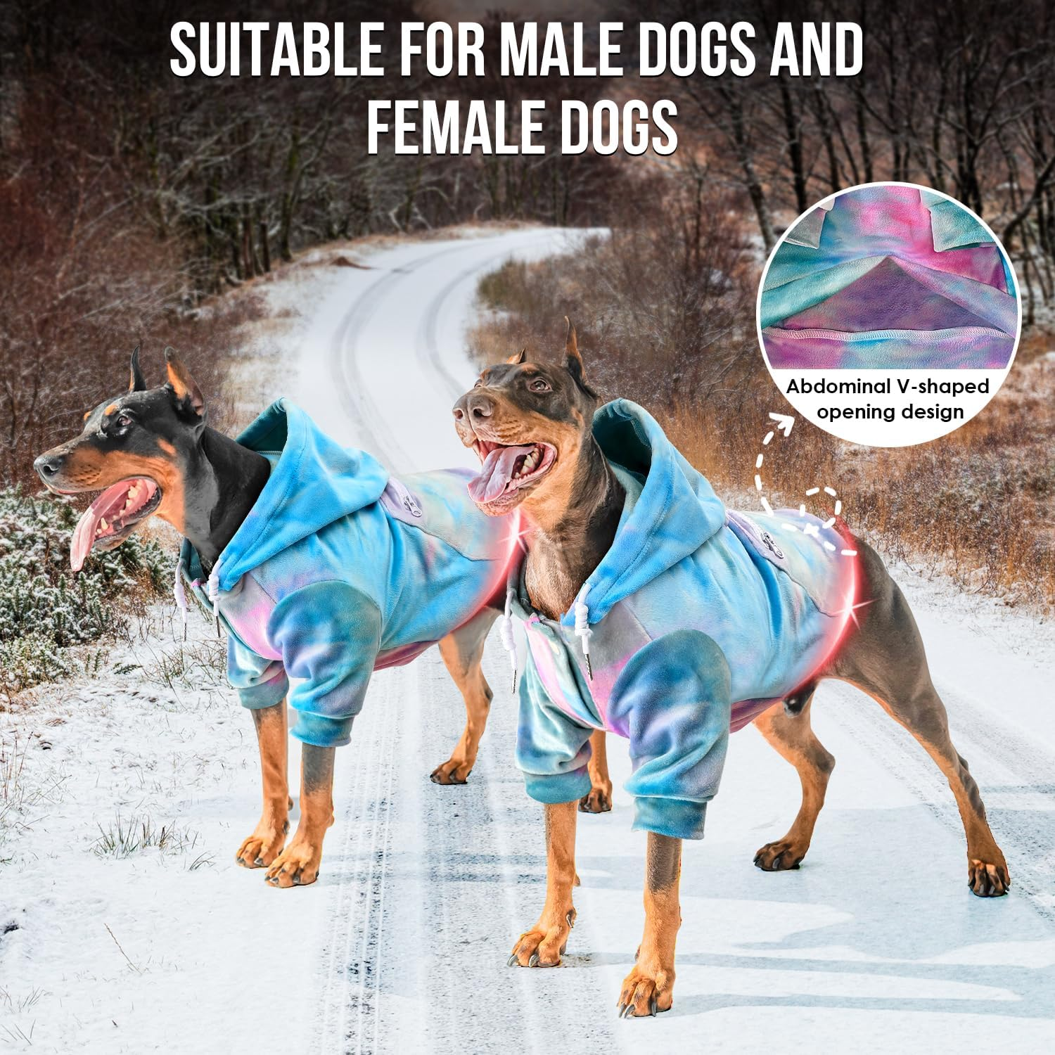 Slowton Dog Hoodie for Small Dogs, Flannel Pet Clothes, with Leash Portal and Pocket, Warm Sweater for Puppy Cat, Premium Quality Sweatshirt, Comfort and Fit, for All Breeds, Pink, X-Large image number 6