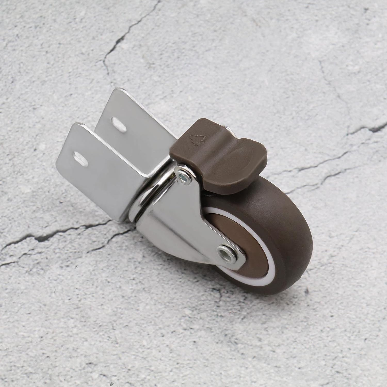 Emagtech 4PCS Swivel Castors with U-Shaped Bracket Caster with Brake for Furniture Flower Stands Loading Capacity 60Lbs per Wheel U-Clamp Inner Diameter 20Mm image number 5