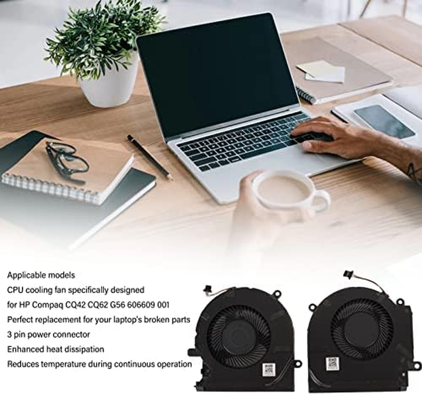 Laptop Cooling Fan, 4 Pin Replacement Cooling Fan for OMEN 15 EK TPN Q236 Fans Cooler Radiator M04216 001 ND8CC02 19J22 19J23 M04215 001 ND8CC03 19C23 (CPU+GPU) image number 1