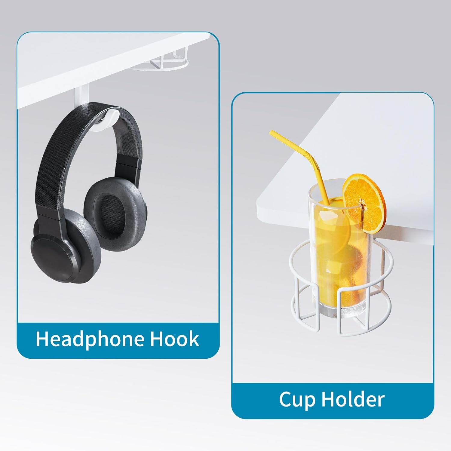 Luxsuite Electric Standing Desk L Shaped Sit Stand up Table Desktop Desk Motorised Height Adjustable Rising Computer Office Sturdy Workstation USB & Type C & Headphone Hook, Cup Holder 120X120Cm White - Black image number 5