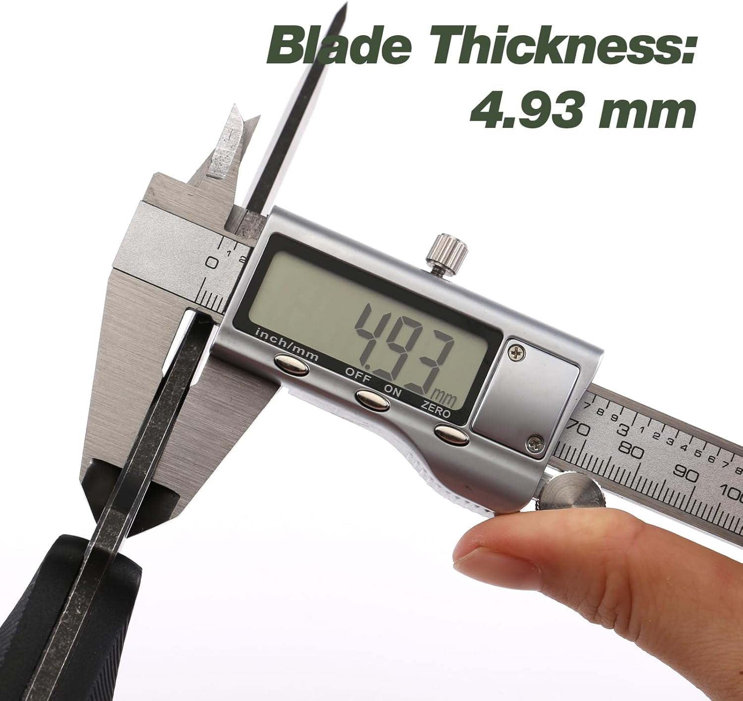 KHU Fixed Blade Knife Survival Knife Full Tang Outdoor Knife Bushcraft Knife - 420HC Steel Nylon Plastic Handle with Kydex Sheath - 03A image number 4