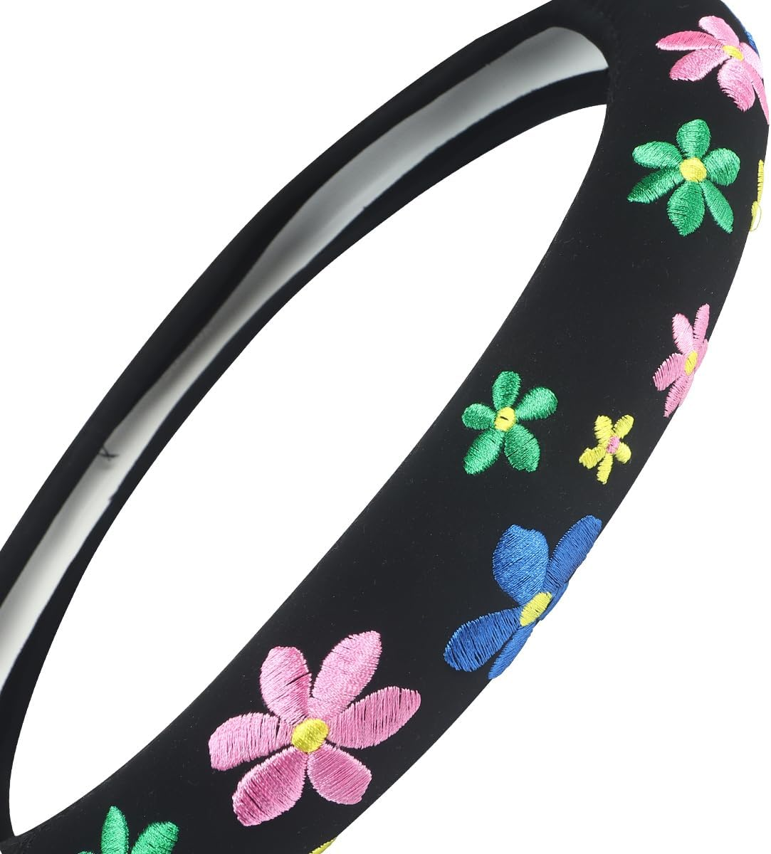 SHAKAR Fashion Steering Wheel Covers,Universal 15 Inch Floral1 image number 3