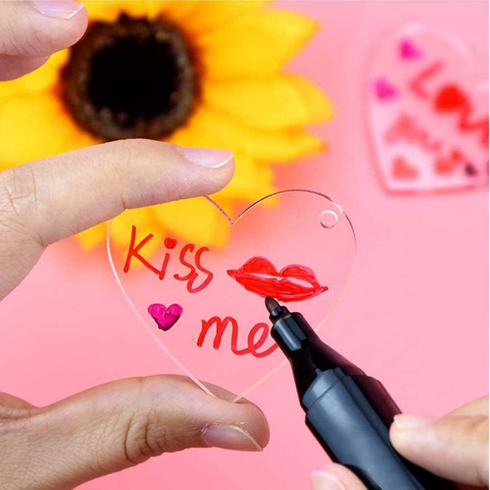 90Pcs Acrylic Discs Clear Heart Keychain Blanks Charms and Colourful Tassel Key Rings for DIY Crafts Jewelry Making image number 1