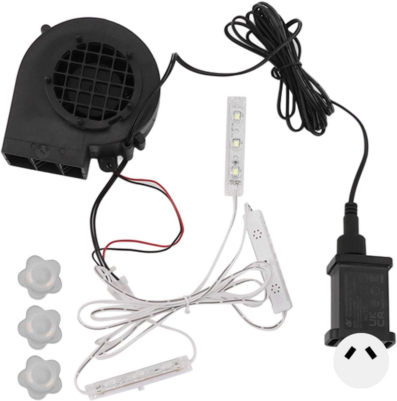 Inflatables Air Blower, Holiday Inflator with Long Power Cable, LED Light Strip for Christmas Inflatable Outdoor Decoration (AU Plug) image number 1