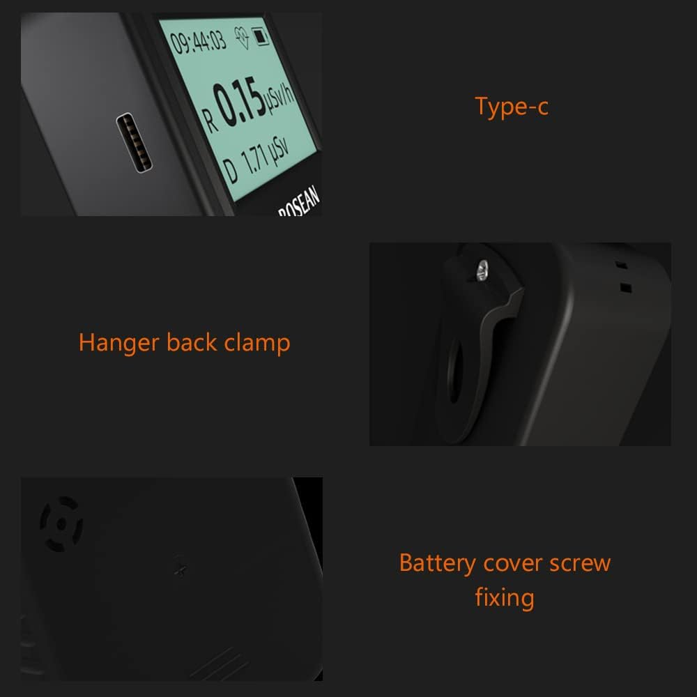 Vindor Geiger Counter Radiation Detector, Counter Dosage Alarm Device Radio Activity Dosimeter Tester Durable Radiation Protection Supplies for Home Office/569 (Color : White) image number 5