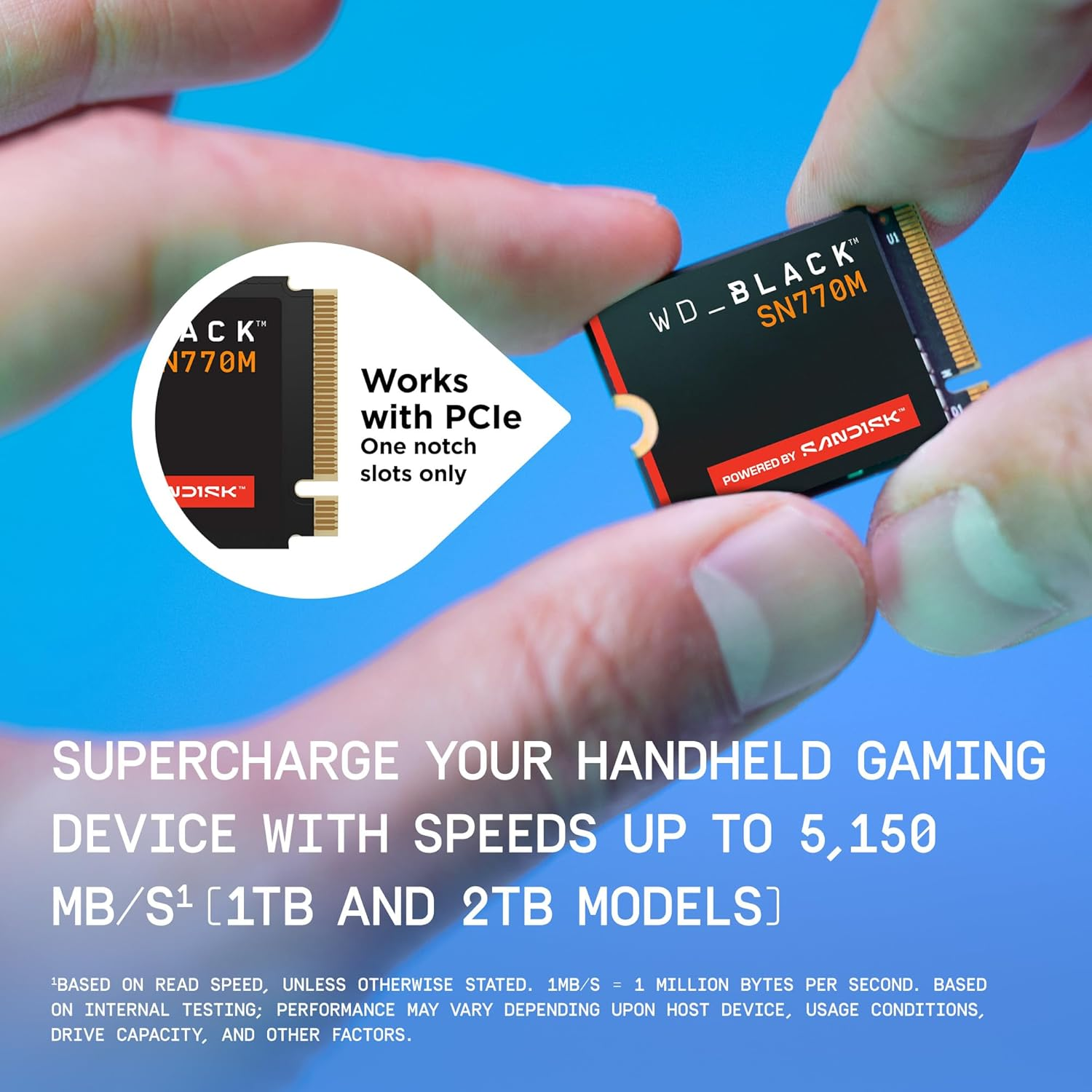 Wd_Black 2TB SN770M M.2 2230 Nvme SSD for Handheld Gaming Devices and Compatible Laptops. Speeds up to 5,150Mb/S, TLC 3D NAND, Great for Asus ROG Ally, Steam Deck and Microsoft Surface image number 4