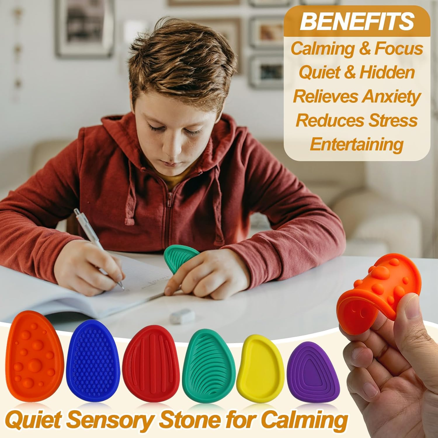 Fidget Toys Sensory Toys Set for Autism Kids Claming - 18 Pack Textured Soft Fidget Stress Toys for Students Anxiety Relief image number 5