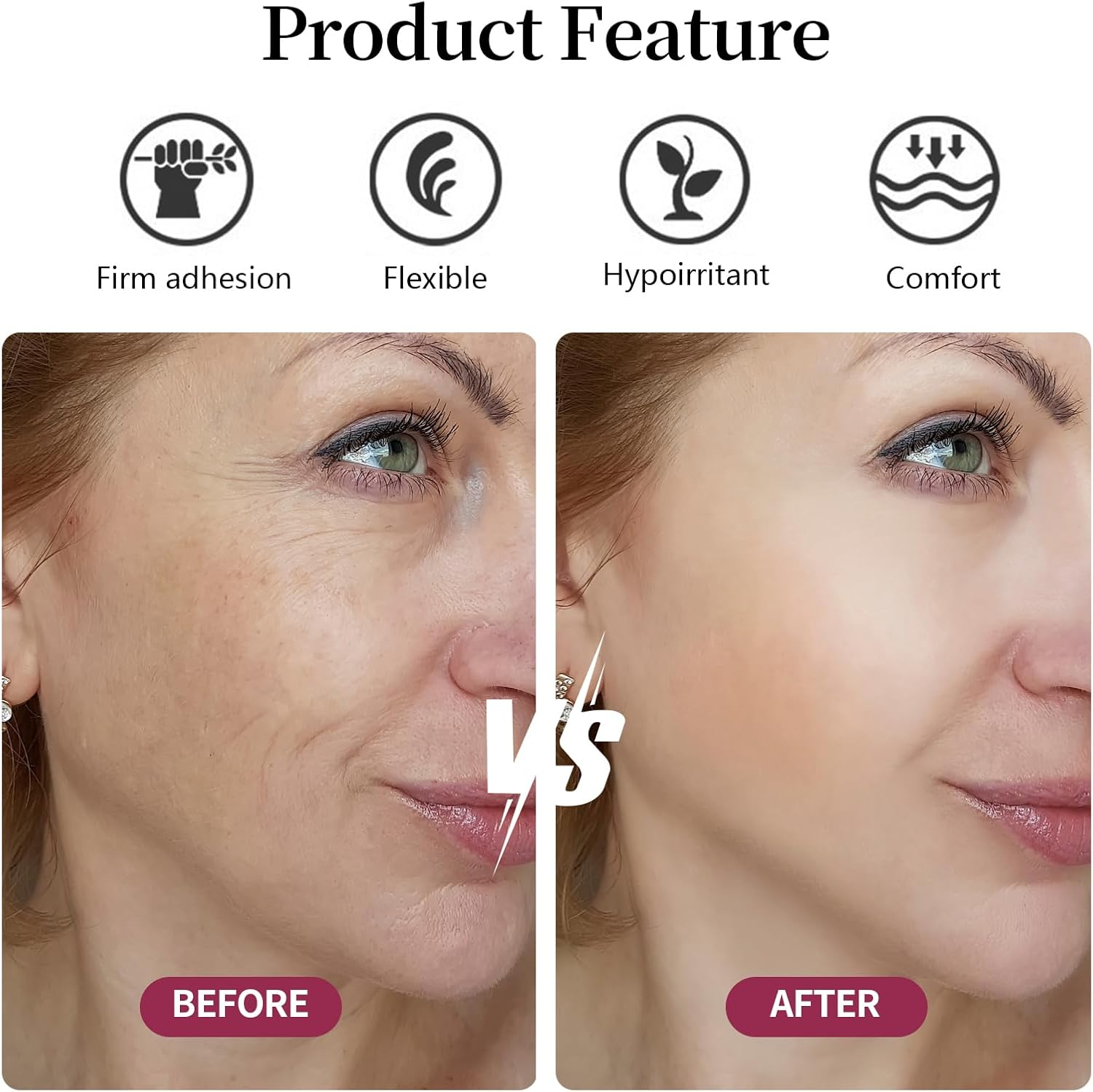 2 Pack Myofascial Face Tape Roll, 2.5Cm X 5M Anti-Wrinkle Face Lift Tape, Provides Tightening Face Toning and Neck Firming, Soft Breathable Skin-Safe for Women Looking to Youthful Skin Look Daily Use