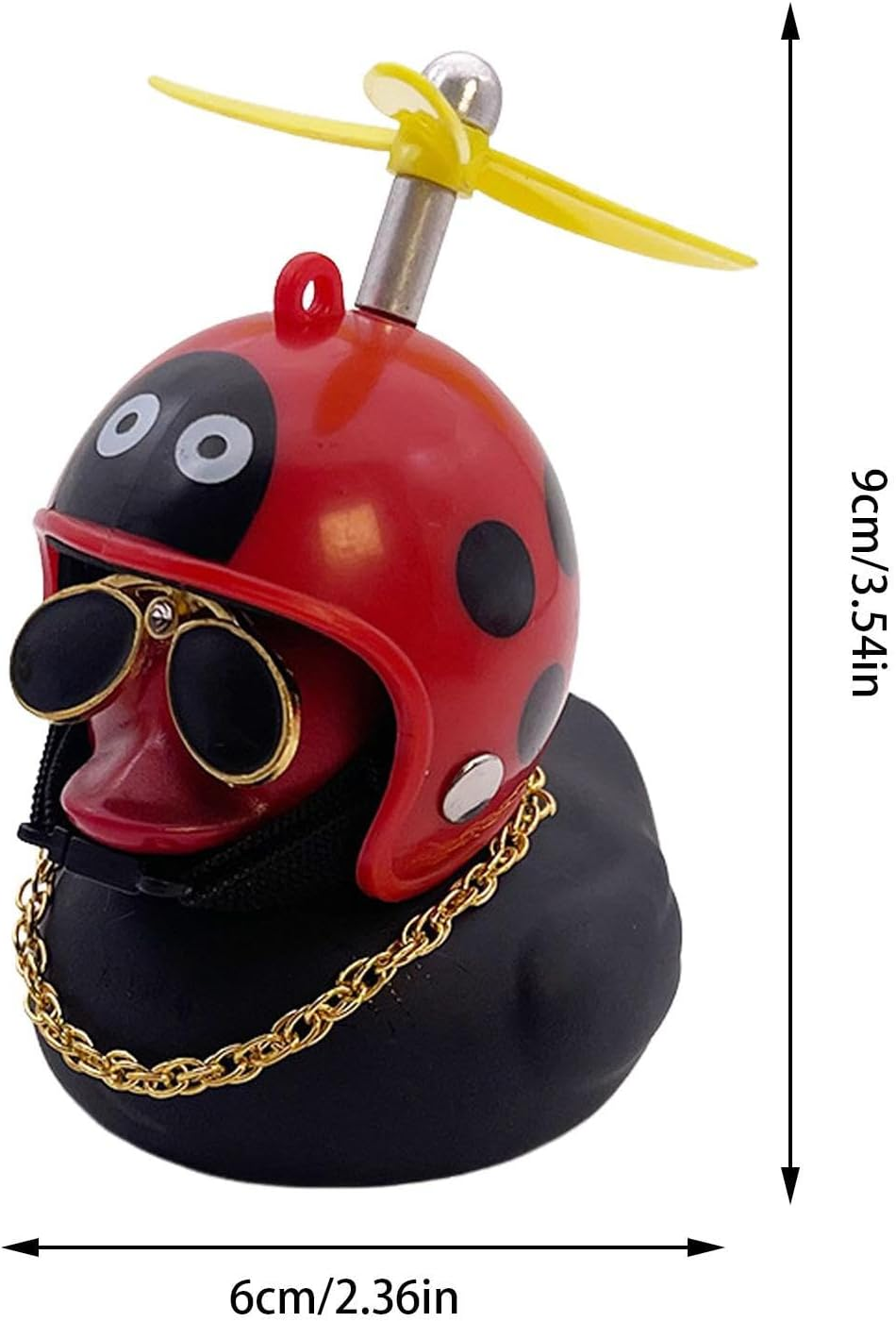 Duck Car Ornament | Car Ornaments Little Duck - Car Duck Ornament, Dashboard Accessories, Rubber Duck with Propeller Hat, Car Decorations for Home Buniq image number 1