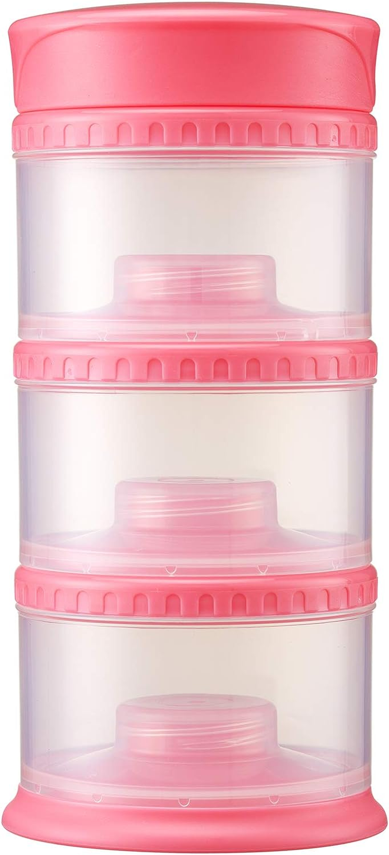 Innobaby Packin' Smart Stackable and Portable Storage System for Formula, Liquid, Baby Snacks and More. 3 Stackable Cups in White. BPA Free.