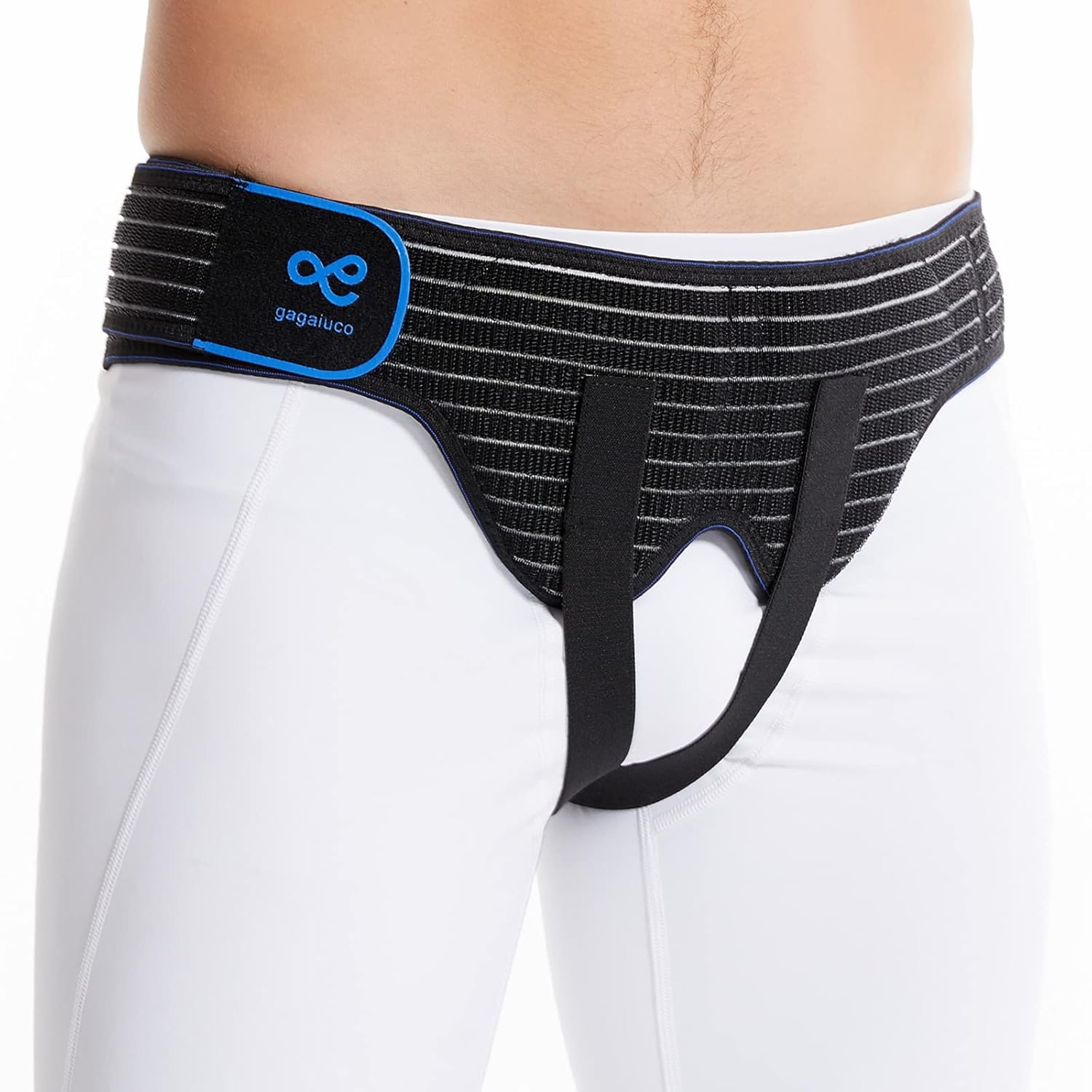 Inguinal Hernia Support Belt Groin Truss Brace - Two Removable Compression Pads -Adjustable Elastic Straps - for Pain Relief and to Assist in the Treatment of Inguinal or Lower Abdominal Hernias image number 6