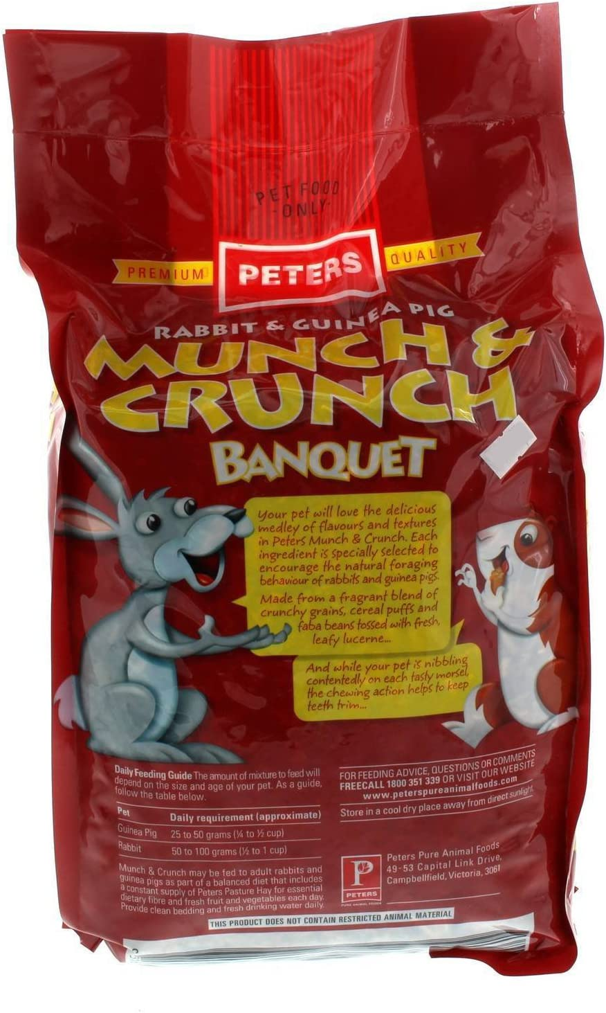 Peters Rabbit & Guinea Pig Munch & Crunch 4Kg image number 3