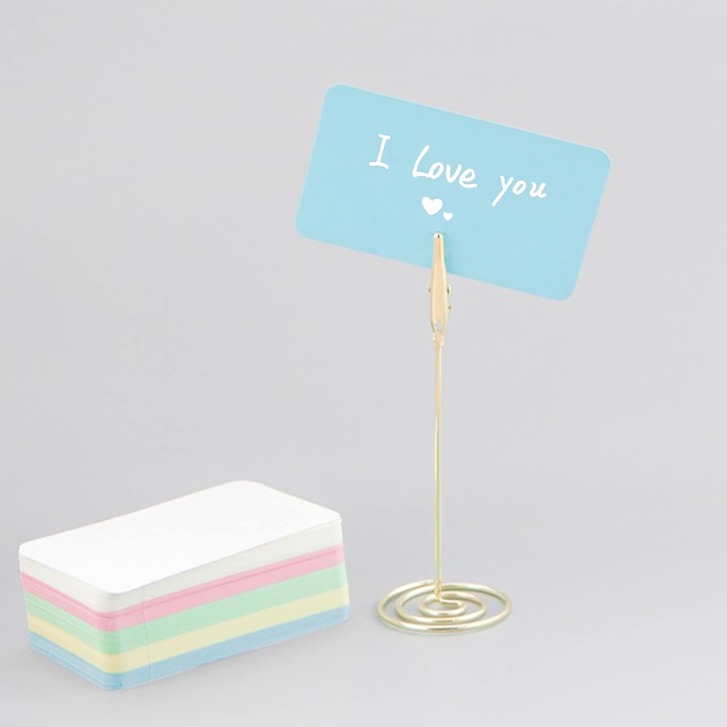 VANRA 300PCS Small Blank Index Cards 3.5X2 Inches Note Cards Study Flash Cards, Word Message Gift DIY Cards Kraft Paper Tags (Assorted Colors Light, 300/Pack) image number 5