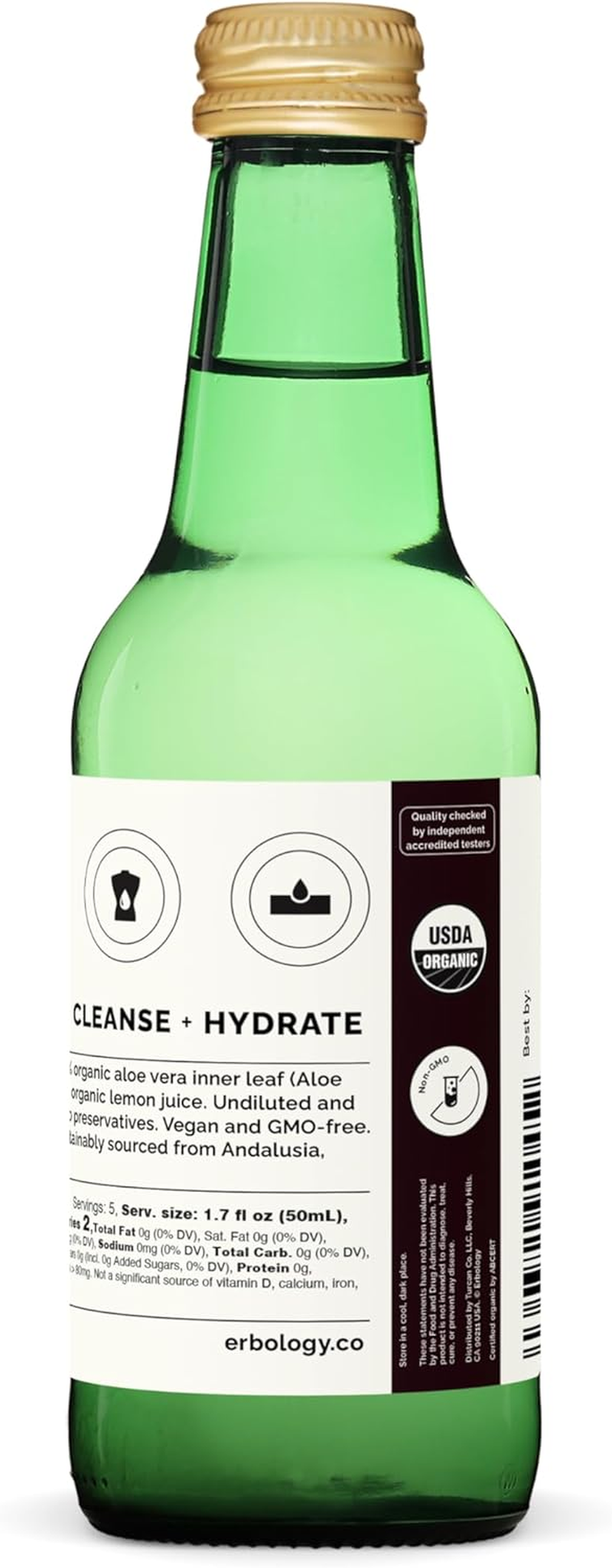 100% Organic Aloe Vera Juice 250Ml - Supports Immunity & Gut Health - Straight from Farm in Spain - Undiluted - No Added Sugar or Artificial Preservatives - Non-Gmo - Recyclable Glass Bottle image number 6