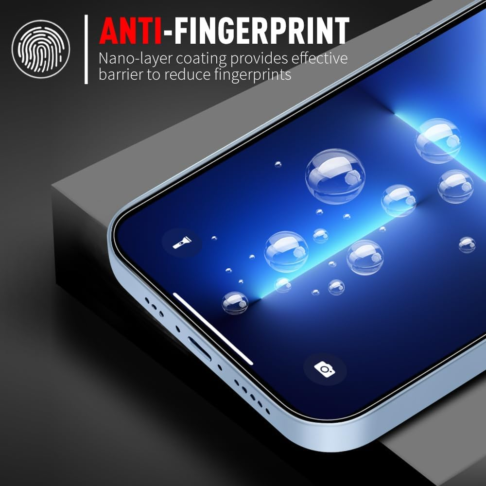 Eastele Iphone 12/12 Pro 6.1-Inch Tempered Glass Screen Protector, Japanese Glass, 2-Pack image number 4