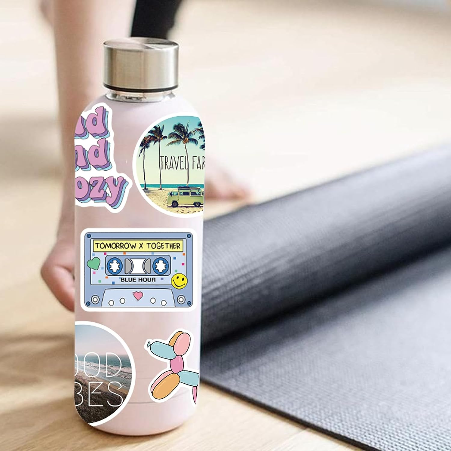 Aesthetic Stickers 200PCS VSCO Aesthetic Vinyl Cute Asthetic Stickers for Journaling,Water Bottle Sticker Pack for Teens Girls Kids