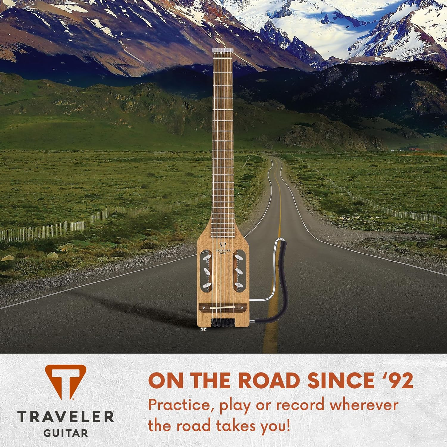 Traveler Guitar Ultra-Light 6-String Right-Handed Classical Guitar, Mahogany - Mahogany image number 4