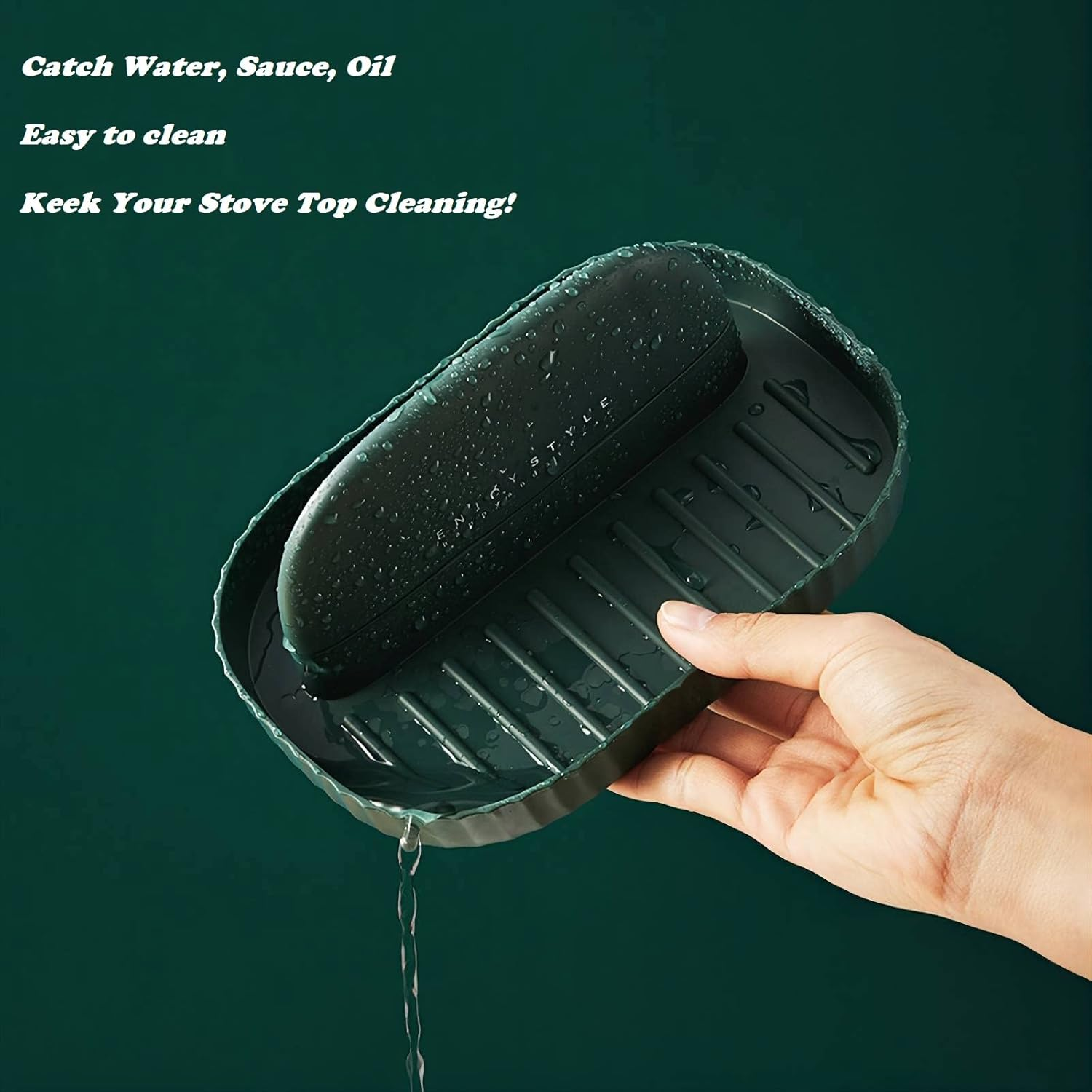 Utensil Rest Holder for Kitchen Counter Spoon Rest Cooking Ladle Spatula Lid Holder Kitchen and Grill Utensil Organizer for Countertop Stove Top (White2Pc) image number 5