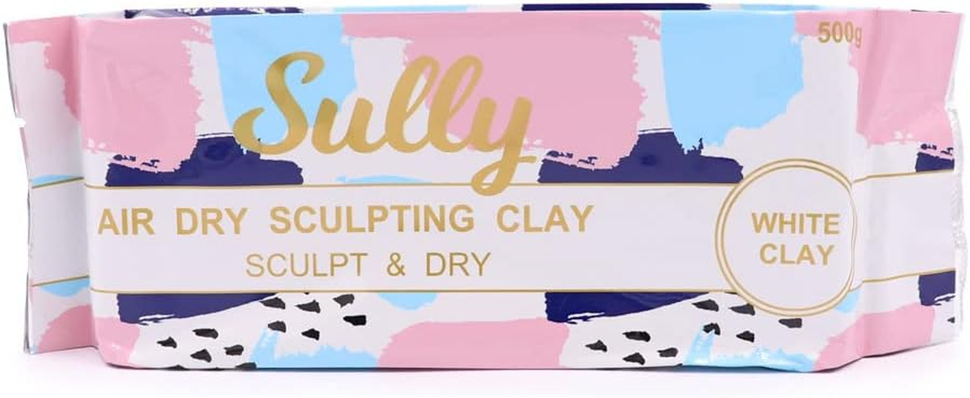 Sully Sculpt and Dry Air Dry Sculpting Clay 500 G, White