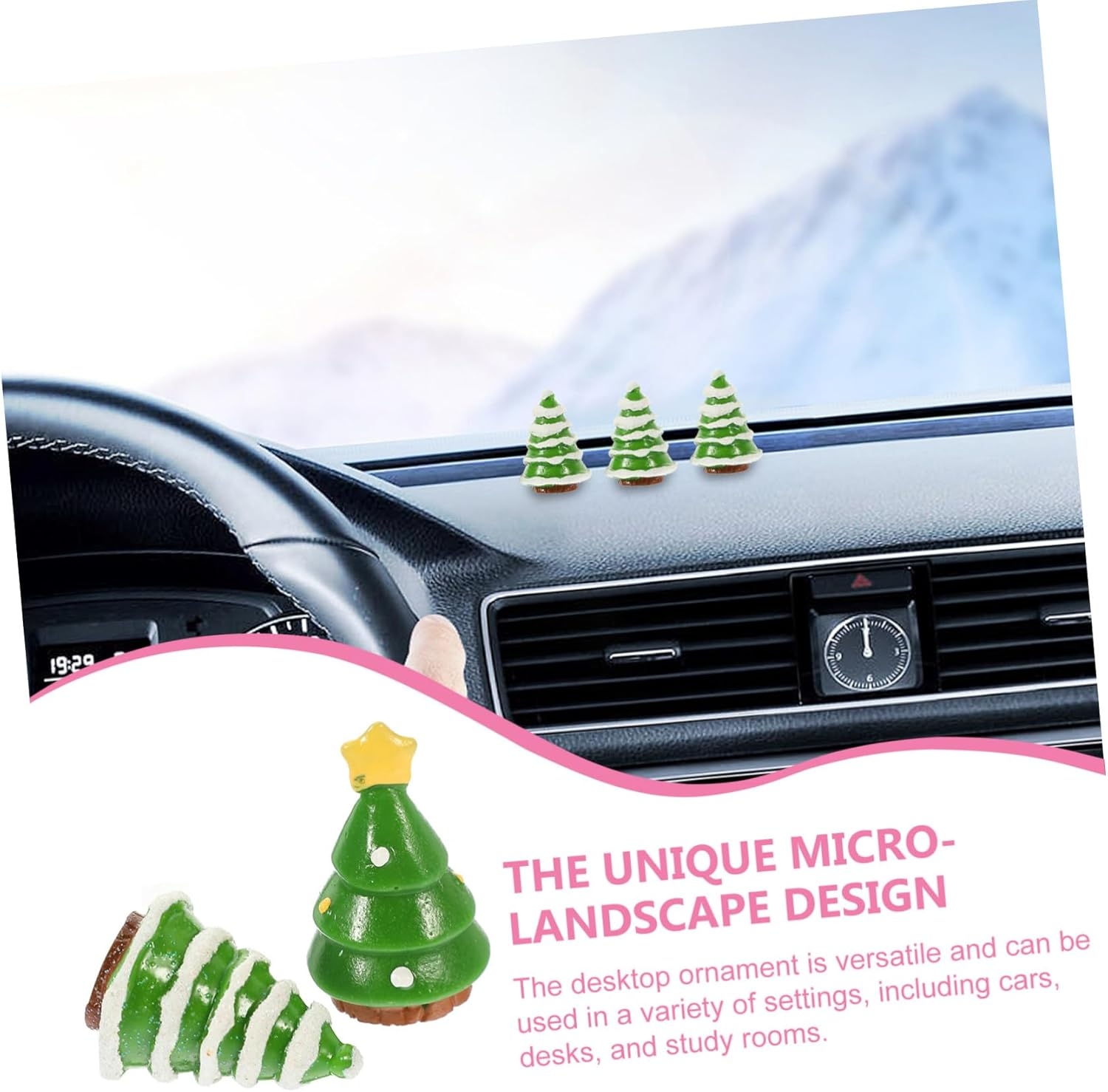 12Pcs Mini Xmas Tree Decoration Assorted Christmas Decoration Artificial Xmas Tree image number 6