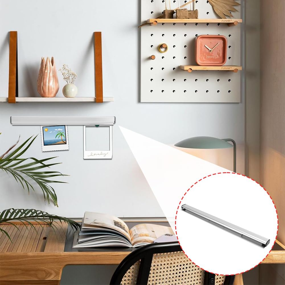 Check Rack, Foodservice Anodized Aluminum Slide Metalcraft Finish Ticket Display Rail Magnetic Note Bill Clip Desk Receipt Order Holder Tab Grabber for Restaurant Cafes Pubs Bars Picture Photo(30Cm) image number 1