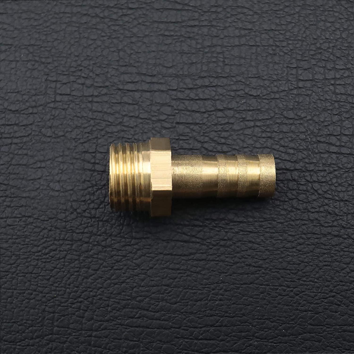 Emsea 2 Pcs 1/4Inch/6Mm Brass Barbed Hose Fitting Coupler Connector with 1/4 Inch Male BSP Thread Pipe Nipple Fitting for Air Water Fuel Oil Gas image number 2