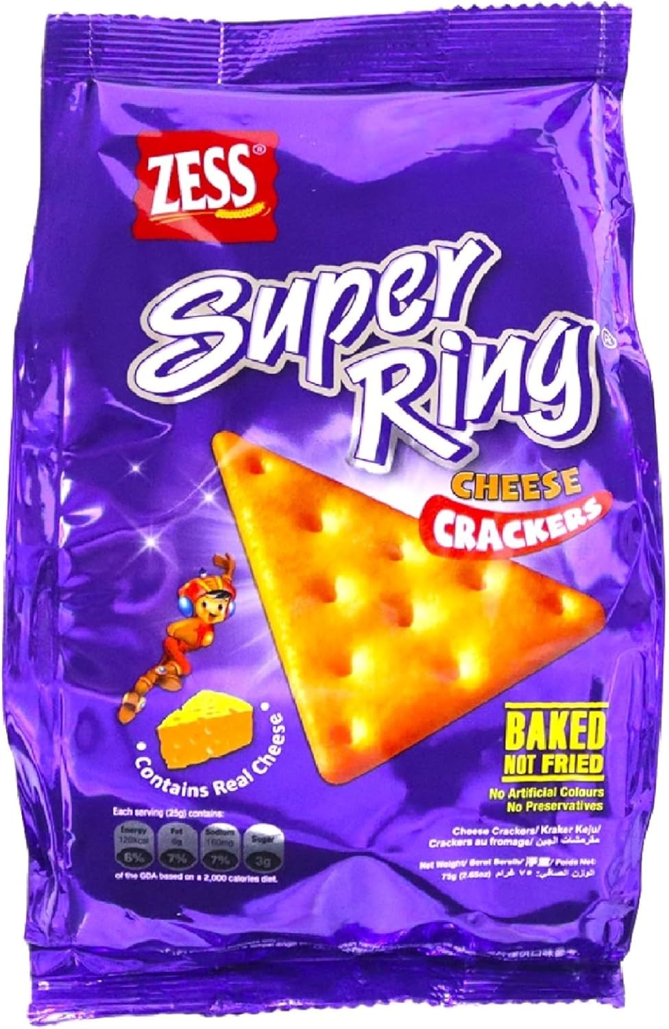 Zess Super Ring Cheese Cracker 75G image number 1